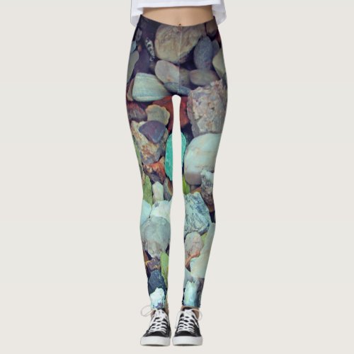  Rock and Gem Collection Photo Colorful Stones Leggings