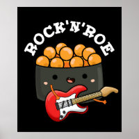 Rock And Roe Funny Sushi Rock And Roll Pun Darl BG