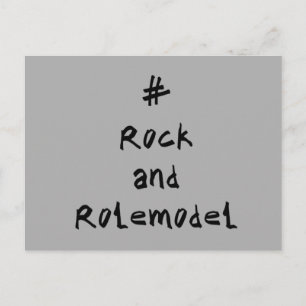 # Rock and Rolemodel - Black. Postcard