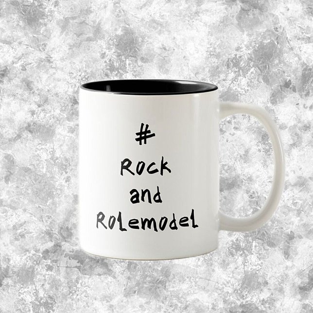 # Rock and Rolemodel - Black. Two-Tone Coffee Mug (Creator Uploaded)