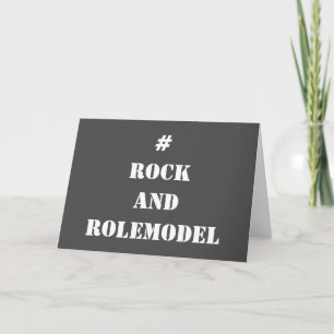 # Rock and Rolemodel - White Editable. Card