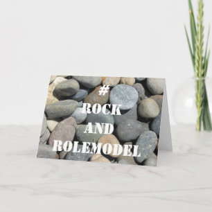 # Rock and Rolemodel - White on Rocks editable. Card