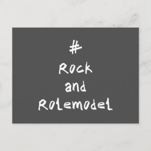 # Rock and Rolemodel - White. Postcard