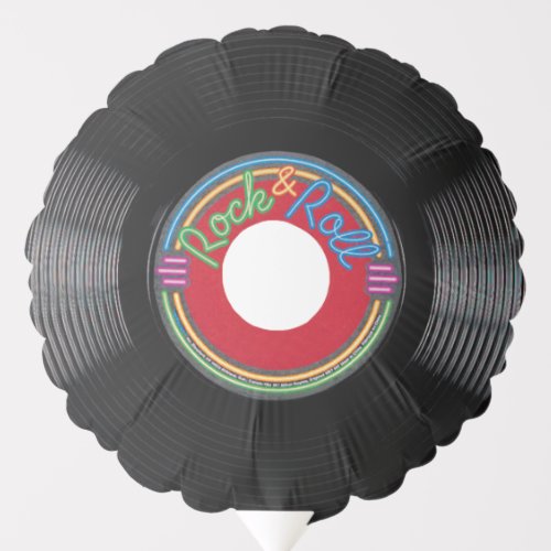 Rock and Roll 45 rpm Record Balloon