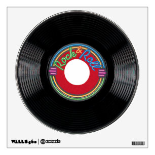 Rock and Roll 45 rpm Record Wall Sticker