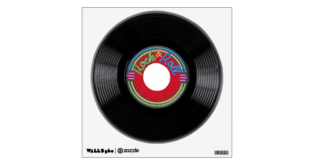 Rock and Roll 45 rpm Record Wall Sticker | Zazzle.com