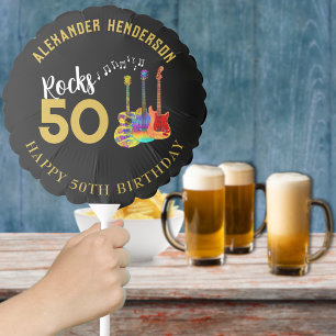 Rock and Roll 50th Birthday Party Balloon