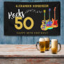 Rock and Roll 50th Birthday Party for him Banner