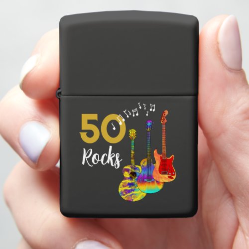 Rock and Roll 50th Birthday Party Zippo Lighter