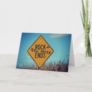 Rock and Roll and Happy Birthday Card
