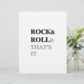 Rock and Roll And That's It (Standing Front)