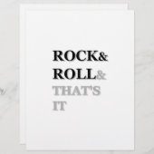 Rock and Roll And That's It (Front/Back)
