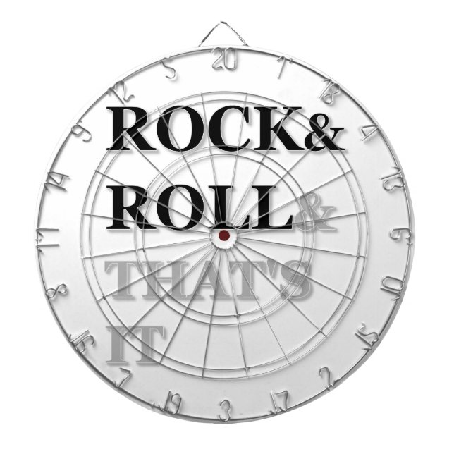 Rock and Roll And That's It Dartboard With Darts (Front)