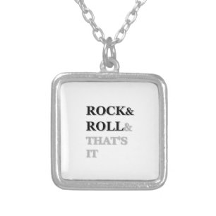 Rock and Roll And That's It Silver Plated Necklace