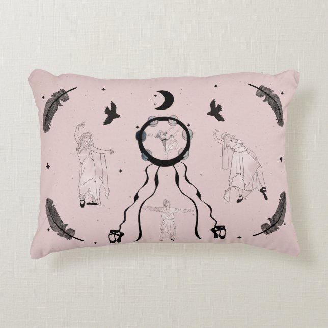 Rock and Roll Ballerina II Accent Pillow (Front)