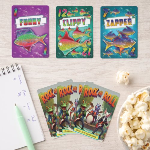 Rock And Roll Band Monogram Go Fish Game Go Fish Cards