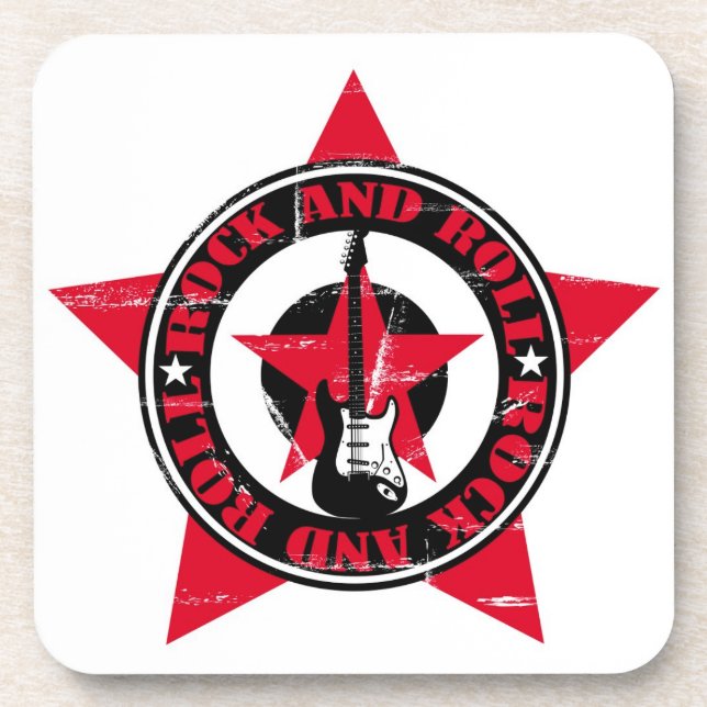 Rock and Roll Beverage Coaster (Front)