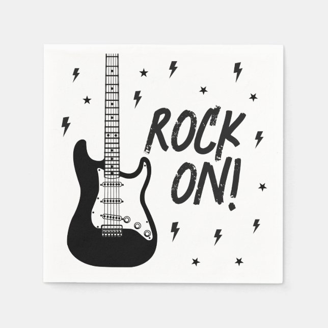 Rock and Roll Birthday Party Napkins (Front)
