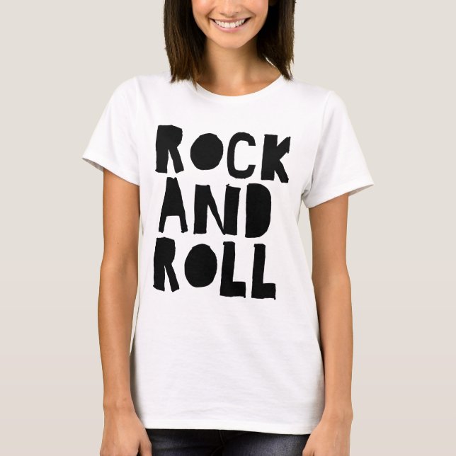 rock and roll bold logo design T-Shirt (Front)