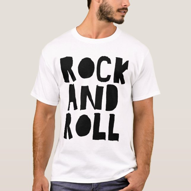 rock and roll bold logo design T-Shirt (Front)