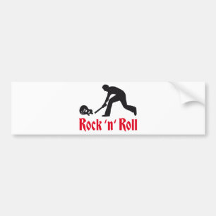 rock and roll bumper sticker