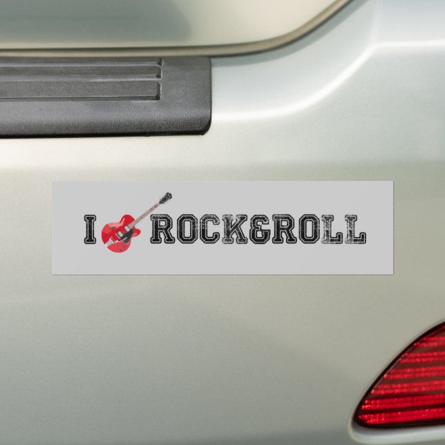 Rock and Roll Bumper Sticker (On Car)
