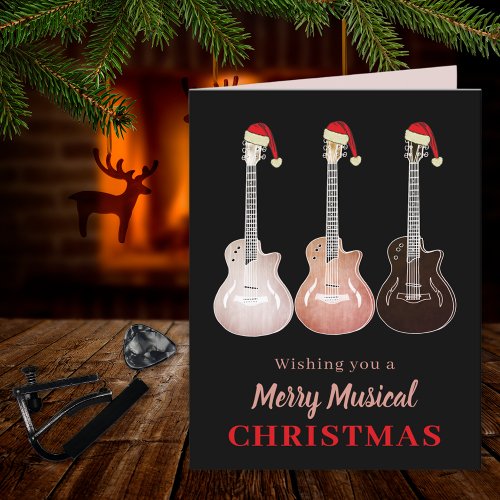 Rock and Roll Christmas Guitar Holiday Card