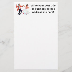 Rock and Roll! Classic 1950s dance nostalgia Stationery