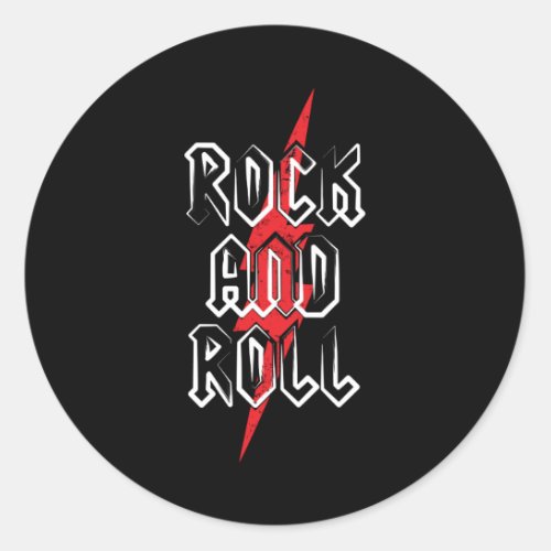 ROCK AND ROLL CLASSIC ROUND STICKER