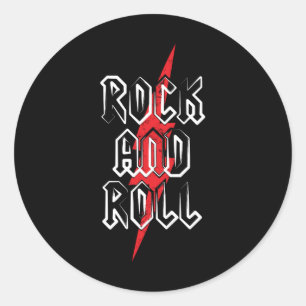 ROCK AND ROLL CLASSIC ROUND STICKER