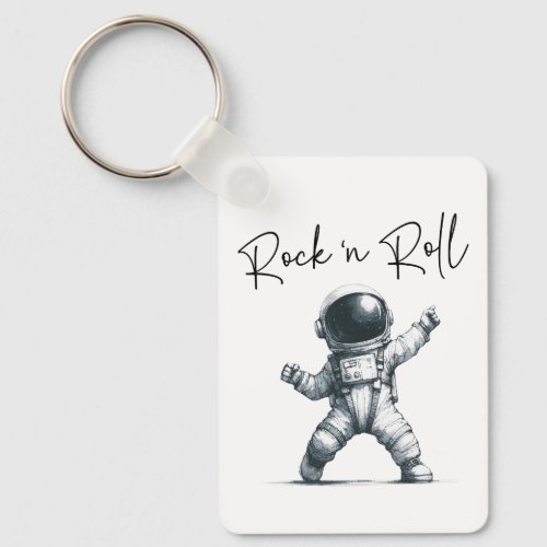 Rock and Roll Dancing Baby Astronaut Keychain