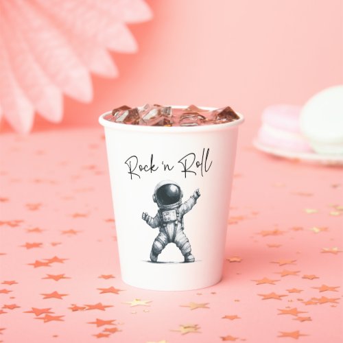 Rock and Roll Dancing Baby Astronaut Travel Mug Paper Cups