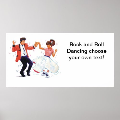 Rock and Roll Dancing Banner Poster