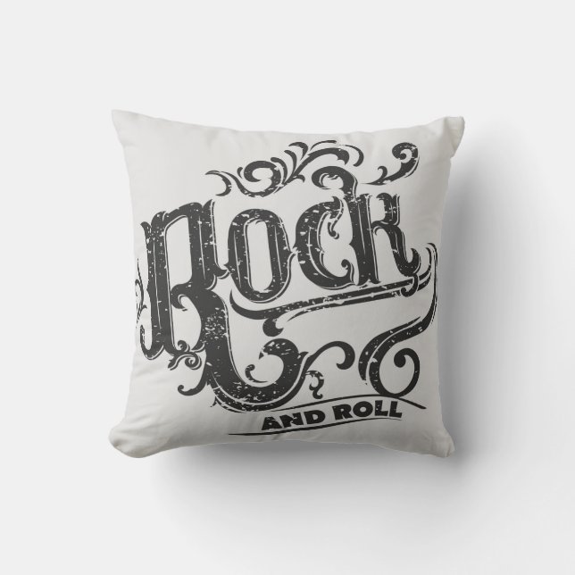 Rock and Roll Decorative Pillow (Front)