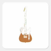 Rock and Roll electric and acoustic guitar Square