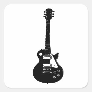 Rock and Roll electric and acoustic guitar  Square Sticker