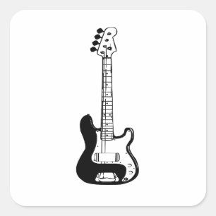 Rock and Roll electric and acoustic guitar Square Sticker