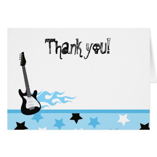 Rock and Roll Folded Thank you notes | Zazzle