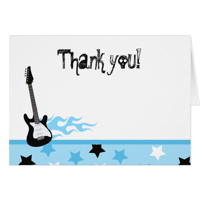 Rock and Roll Folded Thank you notes | Zazzle