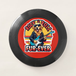 Rock and Roll Fur-Ever Golden Retriever Dog  Wham-O Frisbee