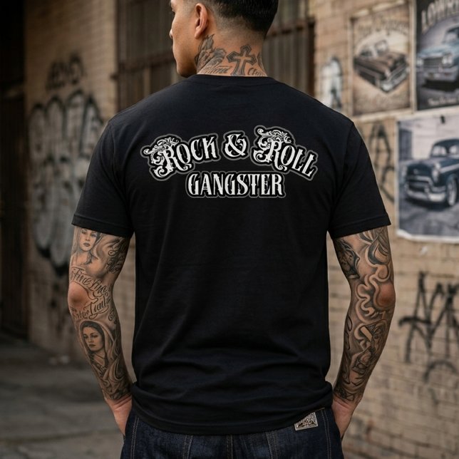 Rock and Roll Gangster  back-hit T-Shirt (Rock and Roll Gangster T-Shirt)