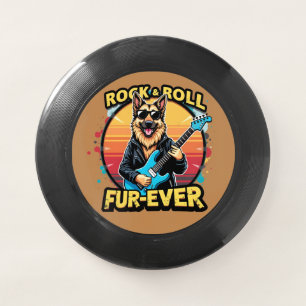 Rock and Roll German Shepherd Retro Sunset Art Wham-O Frisbee