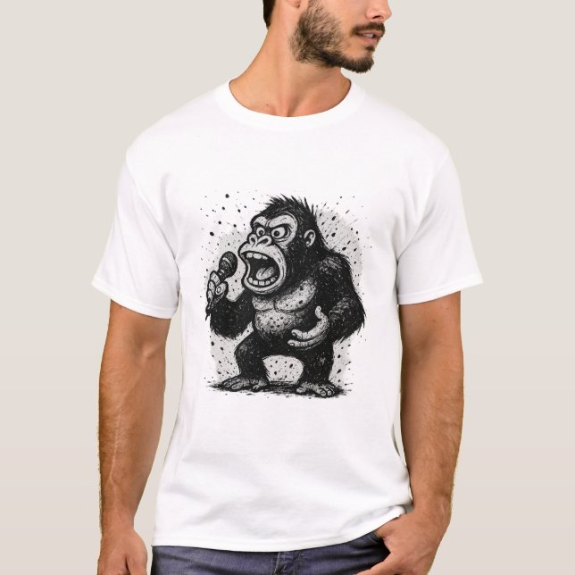 Rock and roll gorilla T-Shirt (Front)