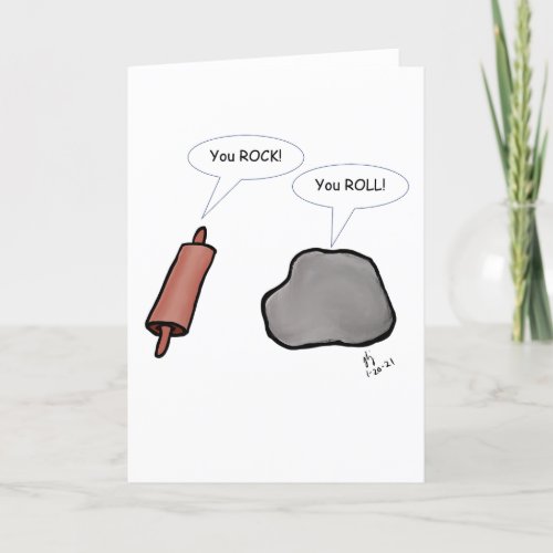 Rock and Roll greeting card