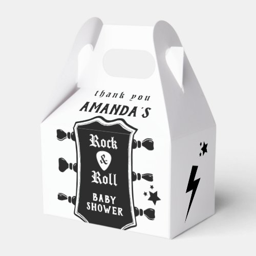 Rock and Roll Guitar Baby Shower Favor Boxes