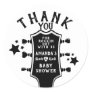 Rock and Roll Guitar Baby Shower Thank You Classic Round Sticker