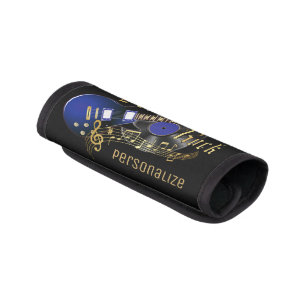 Rock and Roll Guitar - Blue Luggage Handle Wrap