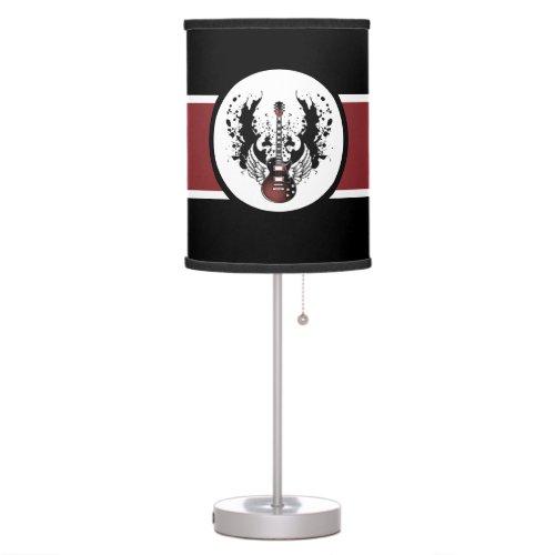 Rock and Roll Guitar Heavy Metal Music Rocker Tabl Table Lamp