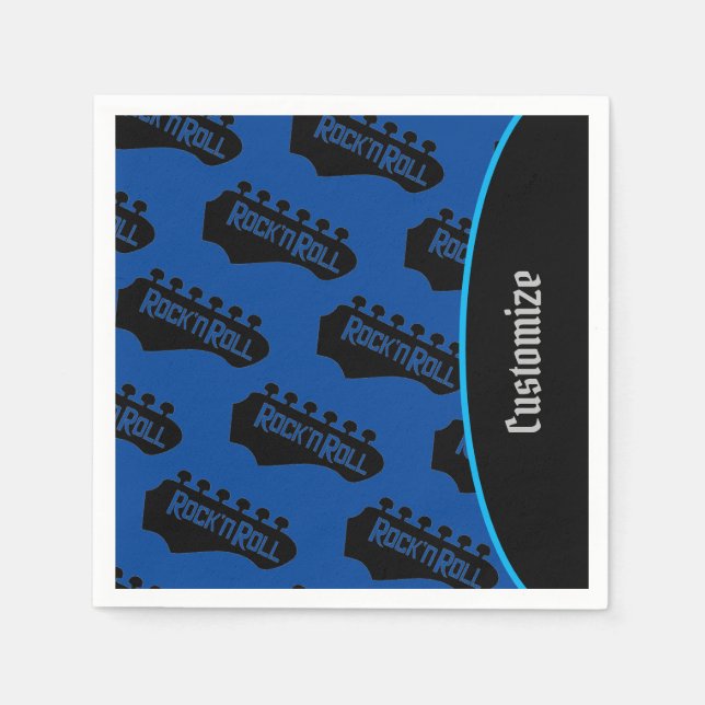 Rock and Roll Guitar Pattern 2 Napkins (Front)