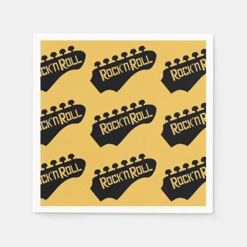 Rock and Roll Guitar Pattern Napkins